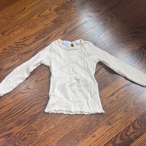 Zara toddler Kids Cream Long Sleeve Top